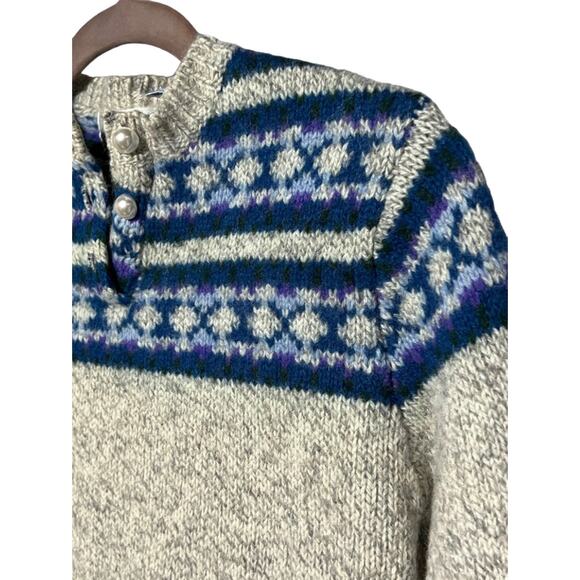 Vintage Northern Isles Kids Fair Isle Wool Sweater Children's Large - Picture 3 of 8